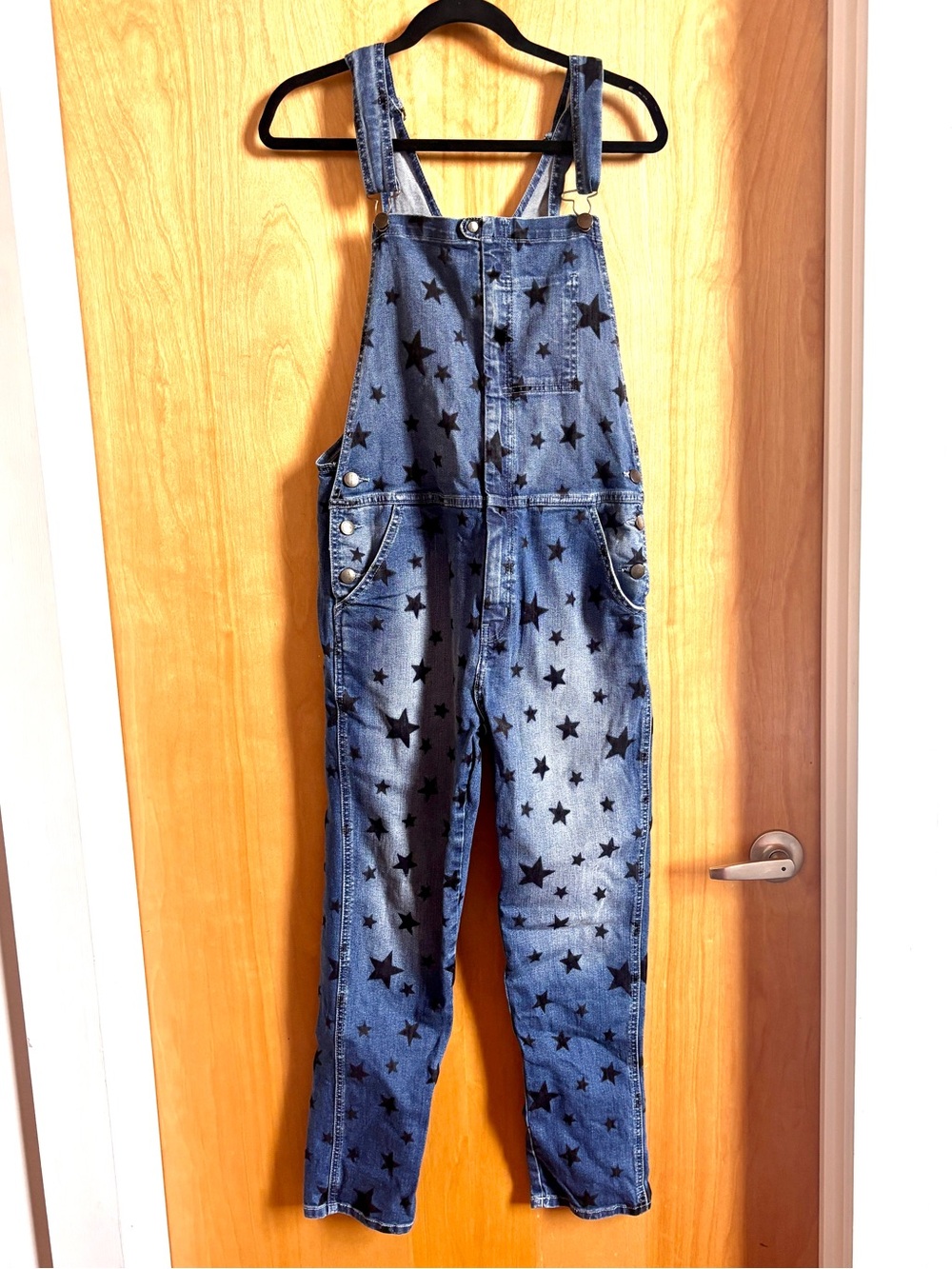 Current/Elliott Denim Stars Overalls Y2K Streetwear Jeans Festival Western Black